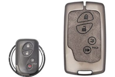 Zinc Alloy and Leather Key Cover Case 4 Button For 2005-2020 Lexus RX350 LX570 LX460 ES350 GX460