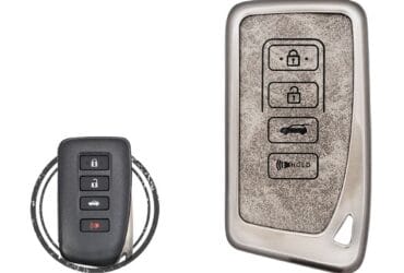Zinc Alloy and Leather Key Cover Case 4 Button For 2013-2020 Lexus ES GS RC IS Smart Key Remote