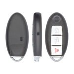 Nissan Smart Key Remote Shell Case Cover 3 Button with Side Groove Right Battery Type NSN14 Blade Aftermarket