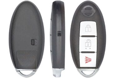 Coque de clé intelligente à distance Nissan 3 boutons avec rainure latérale type de batterie droit