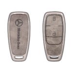 Zinc Alloy and Leather Key Cover Case 2 Button For Mercedes Benz E-Series Remote Key (1)