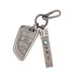 Zinc Alloy and Leather Key Cover Case 3 Button For BMW FEM F-Series Smart Remote Key (2)