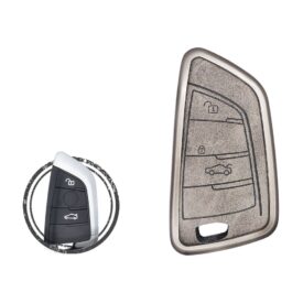 Zinc Alloy and Leather Key Cover Case 3 Button For BMW FEM F-Series Smart Remote Key