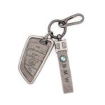 Zinc Alloy and Leather Key Cover Case 4 Button For BMW FEM F Series Smart Key Remote YG0HUF5767 (2)