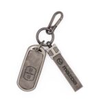 Zinc Alloy and Leather Key Cover 2 Button For Mazda CX-5 Smart Key (2)