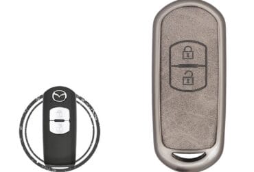Zinc Alloy and Leather Key Cover 2 Button For Mazda CX-5 Smart Key