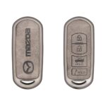 Zinc Alloy and Leather Key Cover Case 4 Button For Mazda 3 / 6 / MX-5 Miata Smart Key (1)