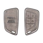 Zinc Alloy and Leather Key Cover 5 Button For 2020-2022 Cadillac CT4 CT5 Smart Key YG0G20TB1 (1)