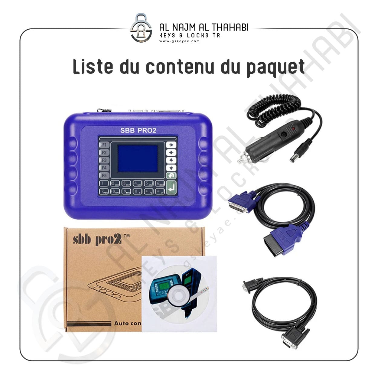 SBB Pro2 Liste du contenu du paquet