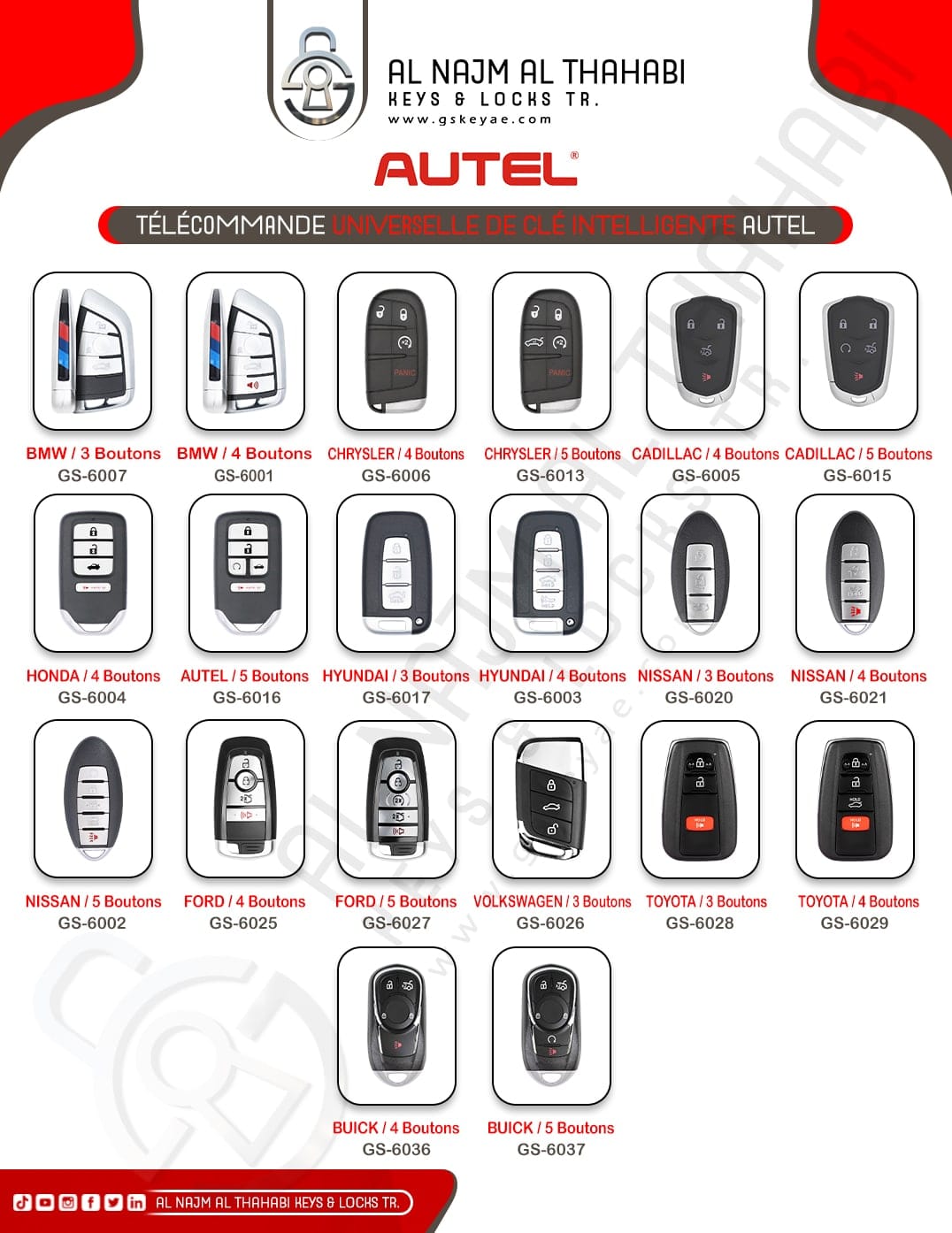 Télécommandes AUTEL