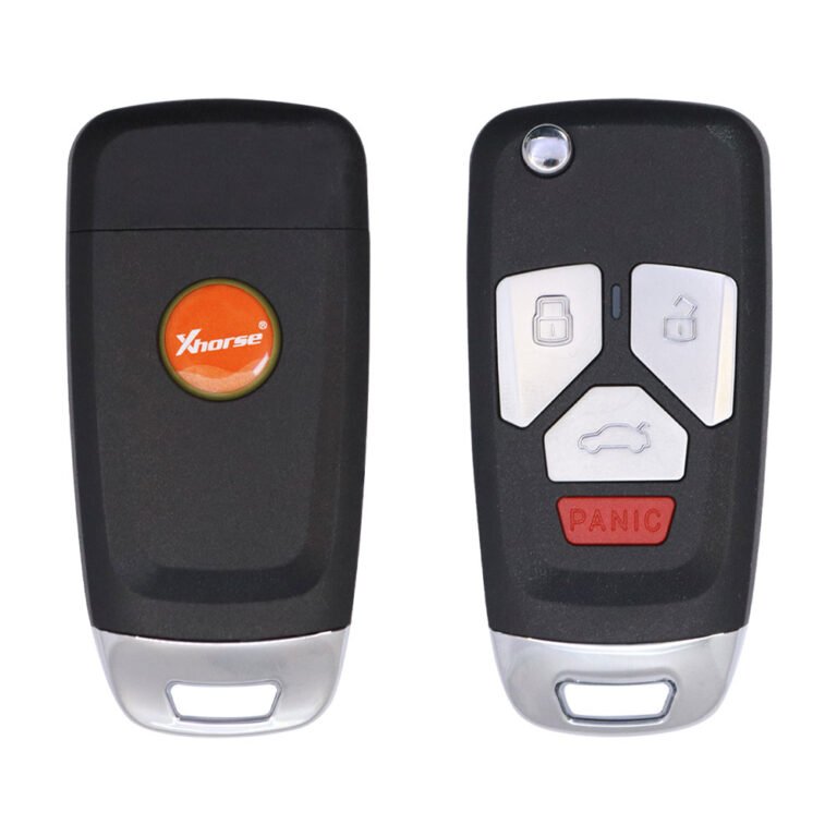 Xhorse XNAU02EN Universal Wireless Flip Key Remote 4 Button Audi Type