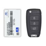 2024 Genuine Hyundai Elantra Flip Key Remote 3 Button 433MHz 95430-AA800 OEM (1)