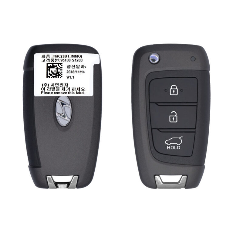 2018-2019 Original Hyundai Santa Fe Flip Key Remote 3 Button 433MHz 95430-S1200