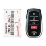 2022-2023 Toyota Land Cruiser GR Smart Key 4 Button 433.58/434.42MHz B3N2K2R 8990H-60401 (1)