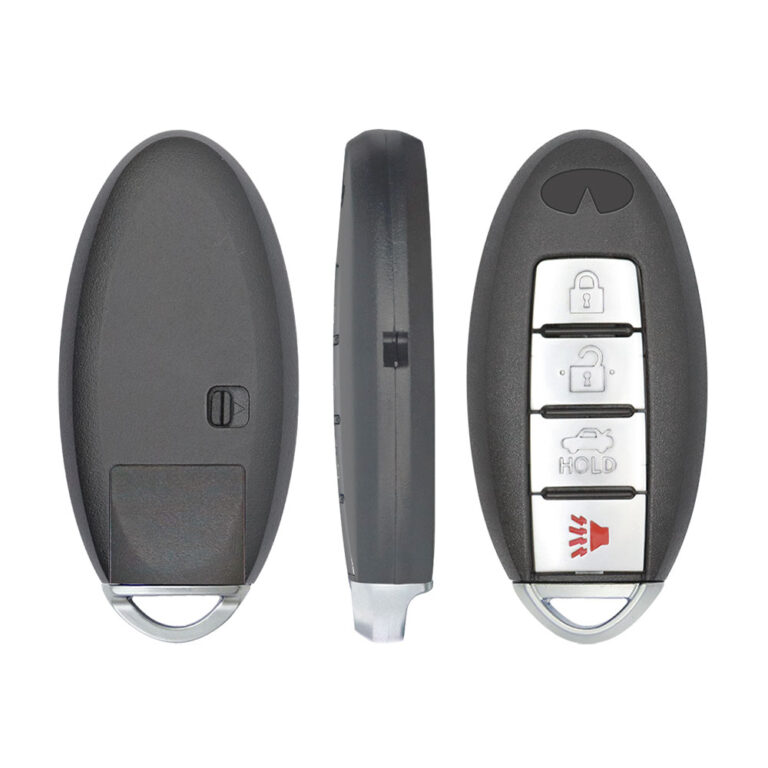 2007-2015 Infiniti Smart Remote Key Shell Cover 4 Button With Side Groove Right Battery Type