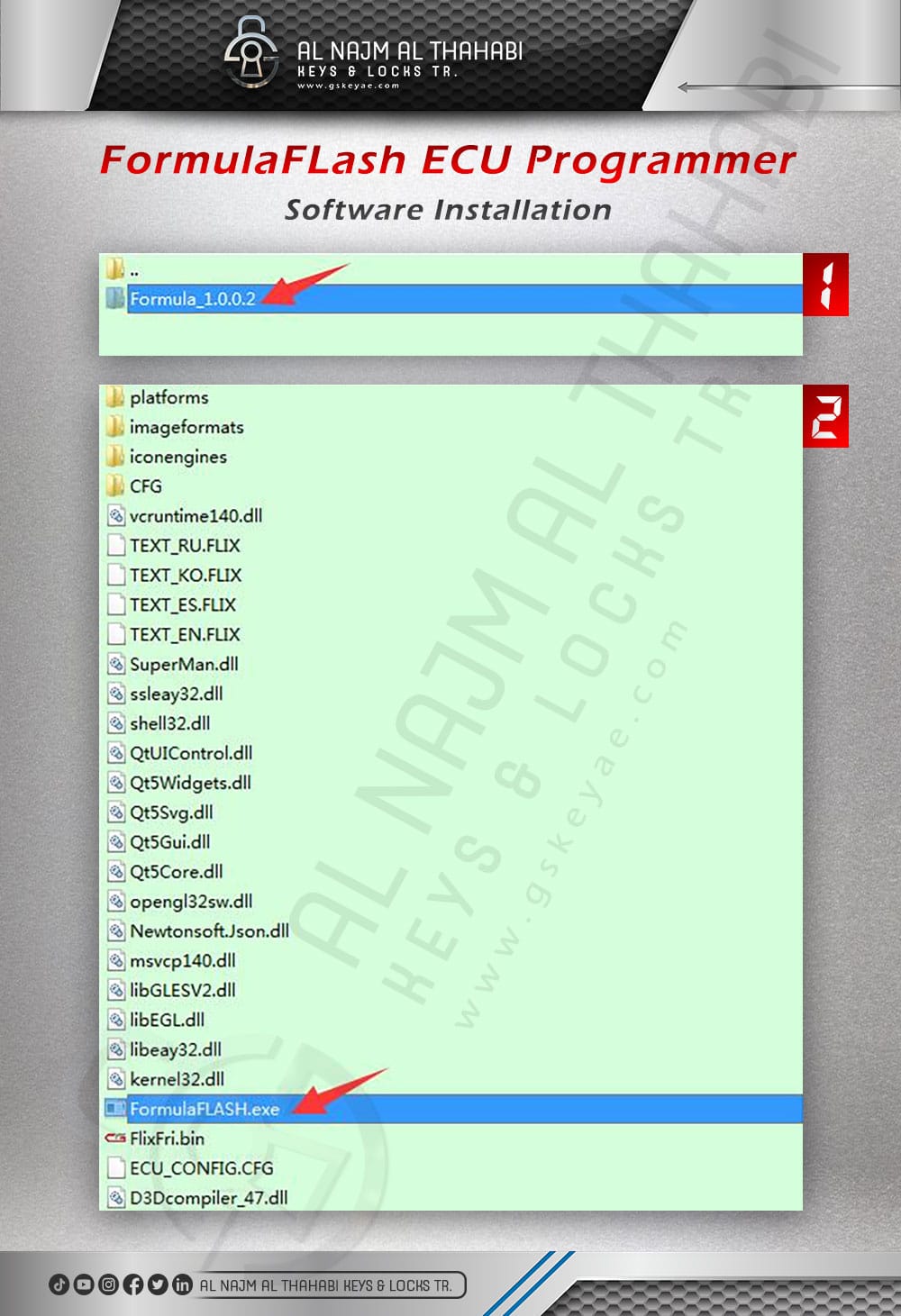 installation du logiciel formulaflash