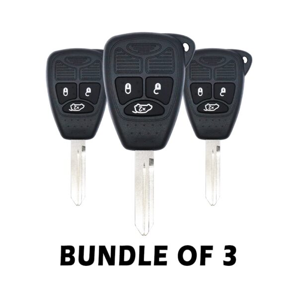 3 X 2005-2009 Jeep Chrysler Dodge Remote Head Key 3 Button 433MHz Y160 05179515AA