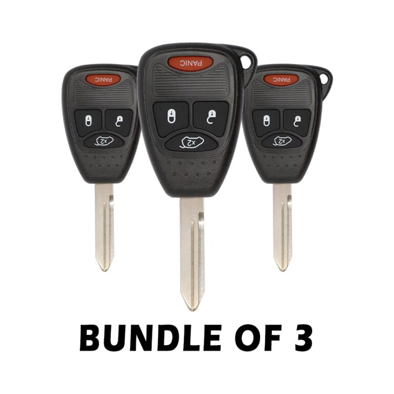 3 X 2005-2009 Jeep Chrysler Dodge Remote Head Key 4 Button 433MHz Y160 Aftermarket