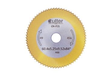 Angle Milling Cutter HSS-TiN Material φ60.4x5.25xφ9.52x84° CH-P21