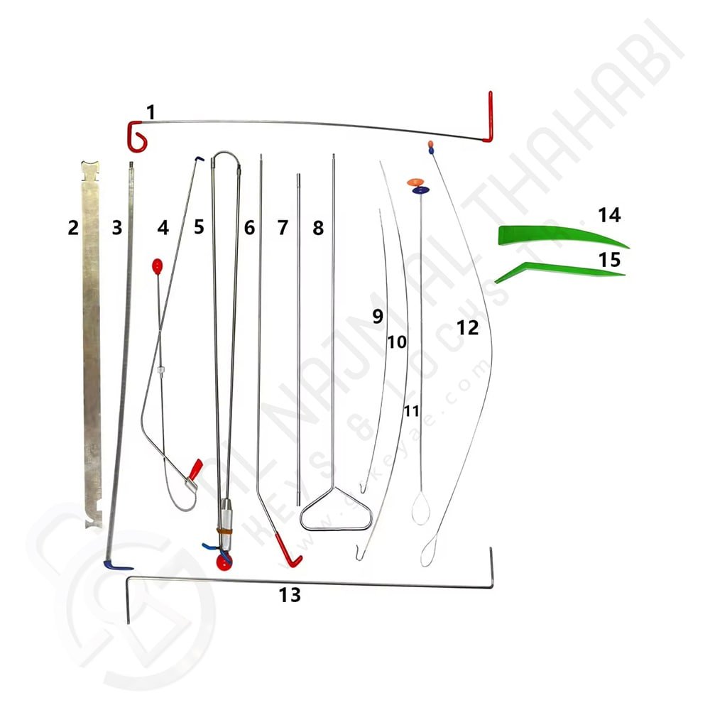 Kit professionnel Slim Jim pour déverrouillage de voiture, ensemble d'outils d'ouverture de 13 et 17 pièces