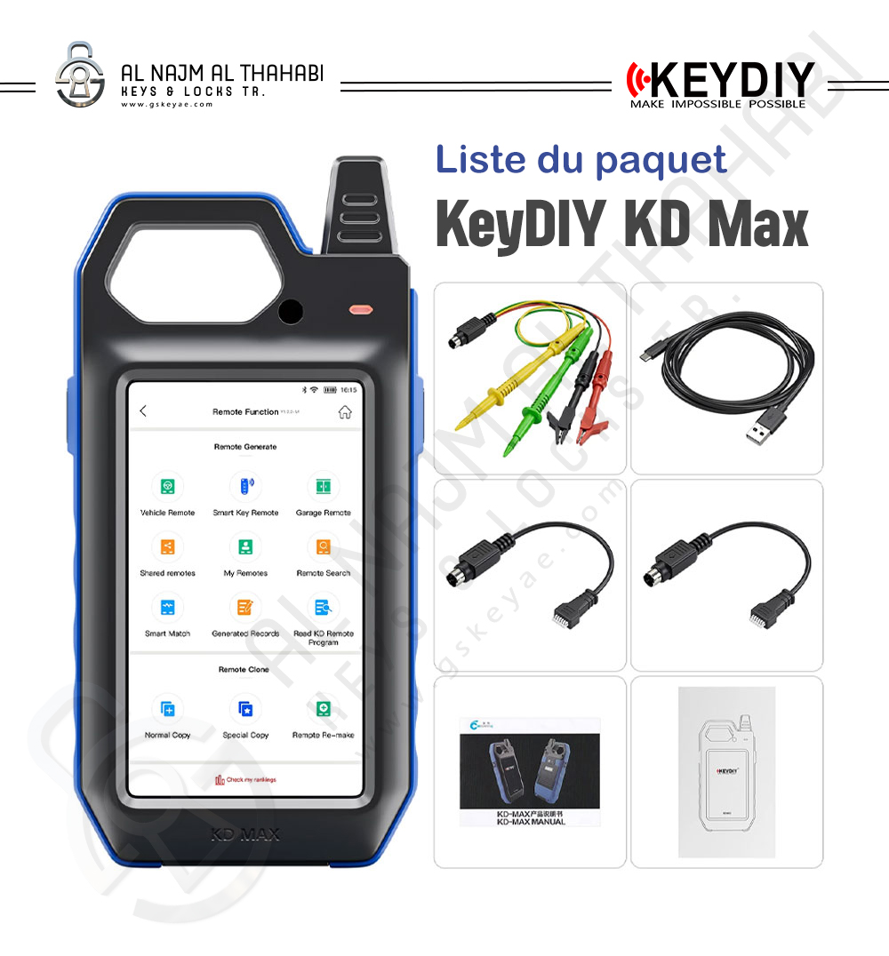 Liste du package KeyDIY KD Max