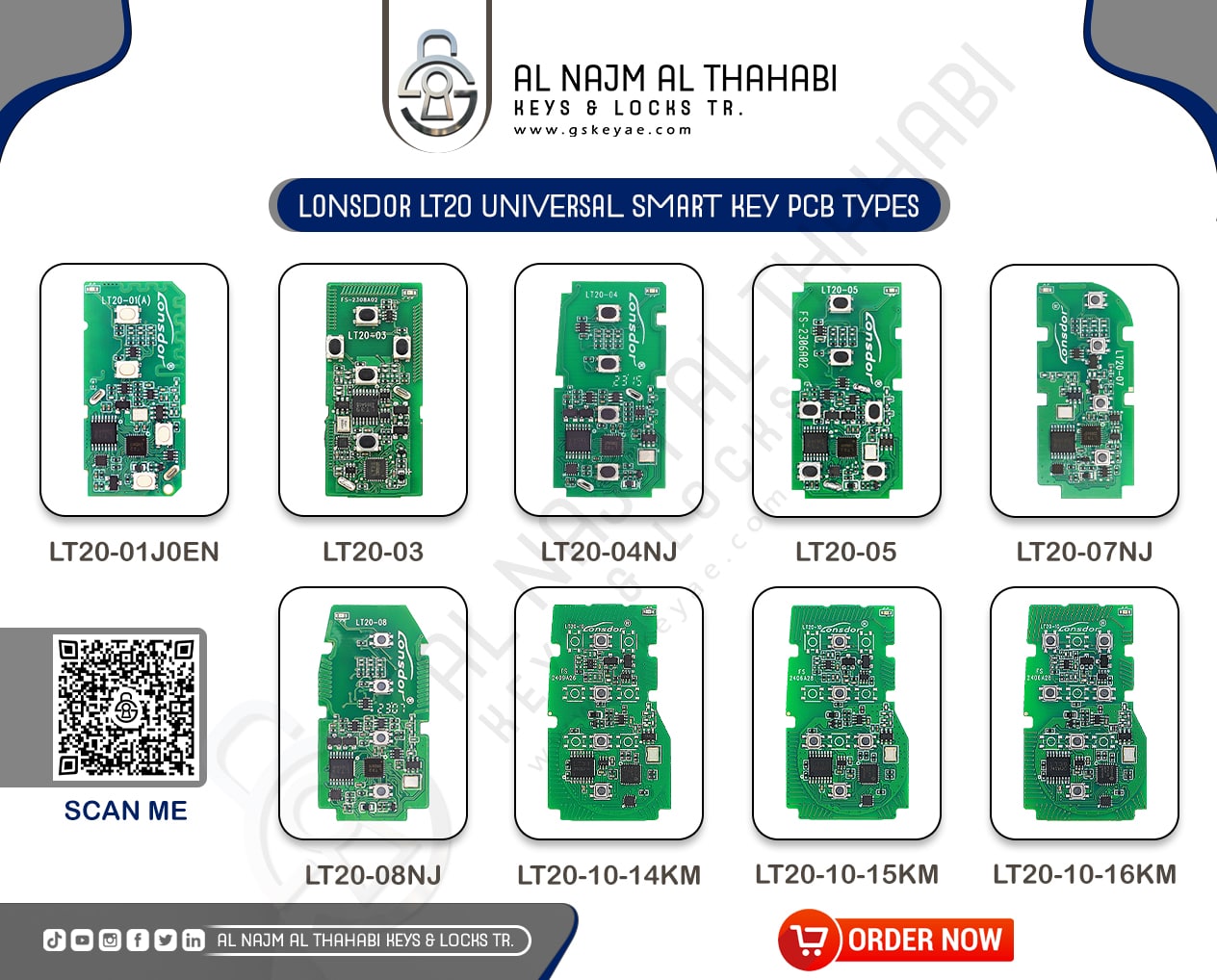 Lonsdor LT20 Smart Key List