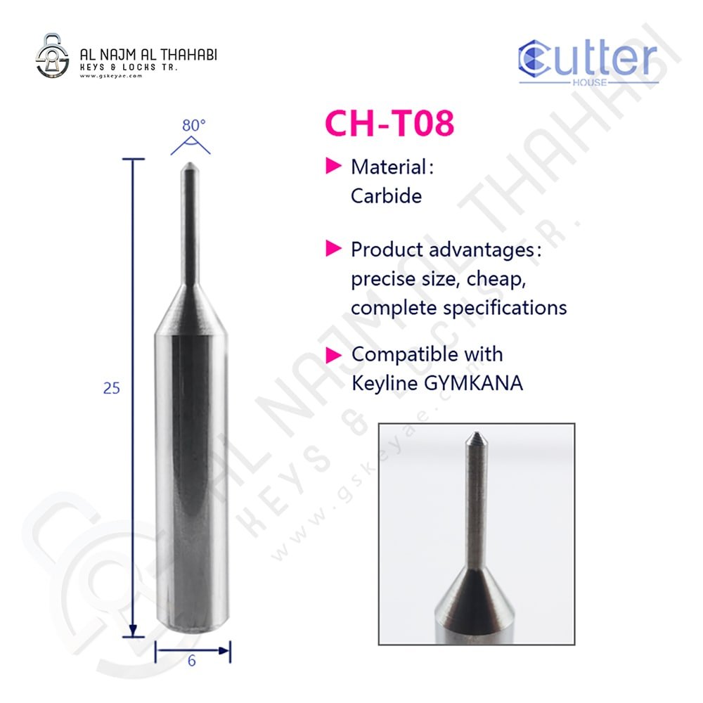 Solid Carbide Tracer Point φ1.0xD4x25Lx80° CH-T08 Features