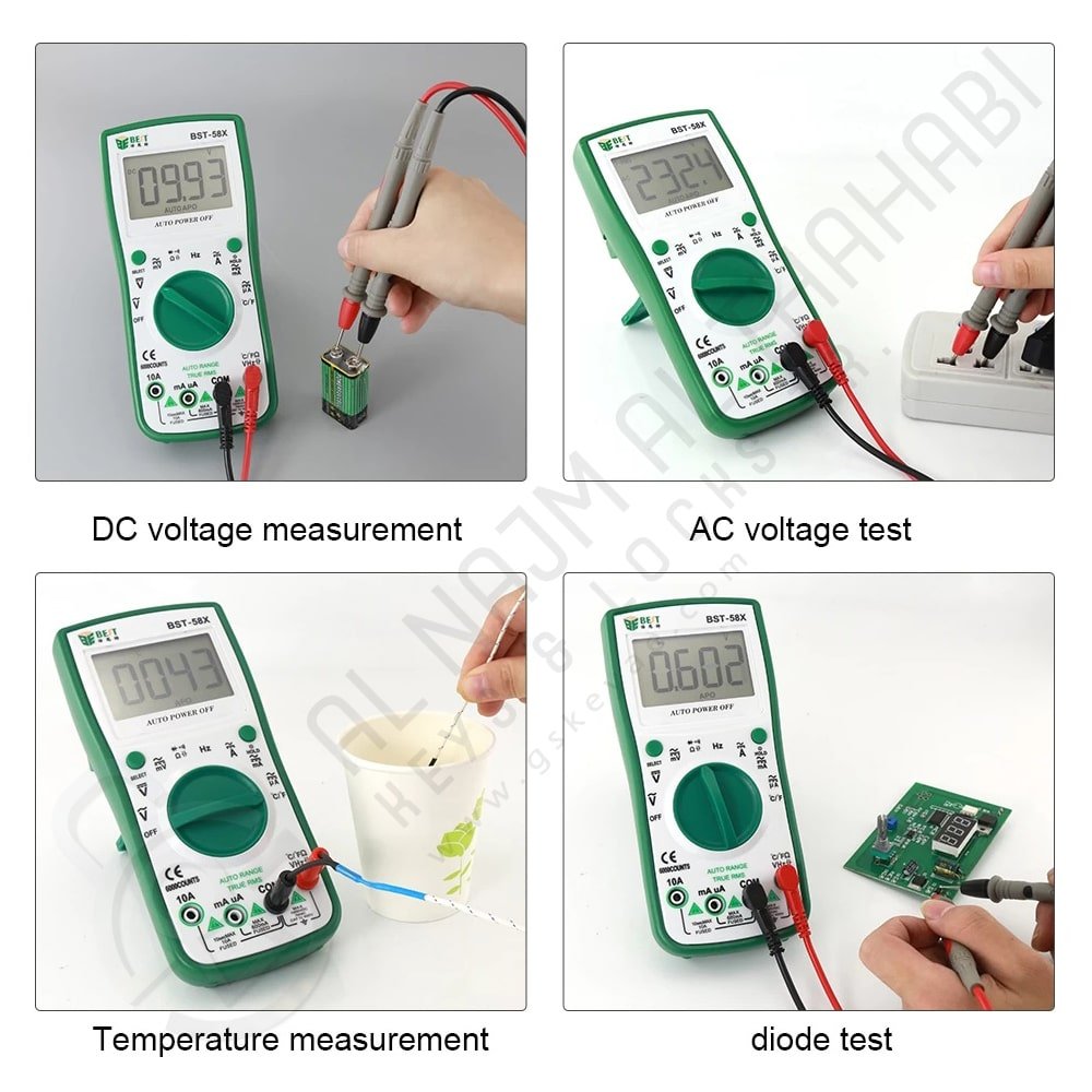 Bestool BST-58X Multimètre numérique automatique intelligent 6000 comptages outil de test de tension et courant AC/DC (2)