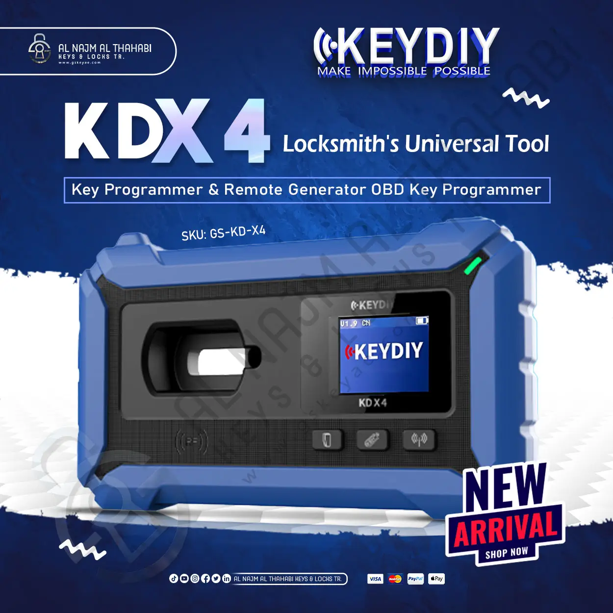 KEYDIY KD-X4 KDX4 Key Programmer Features