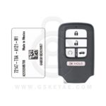2016-2021 Honda Civic Smart Key 5-Button 433MHz KR5V2X 72147-TBA-A121-M1 - 1