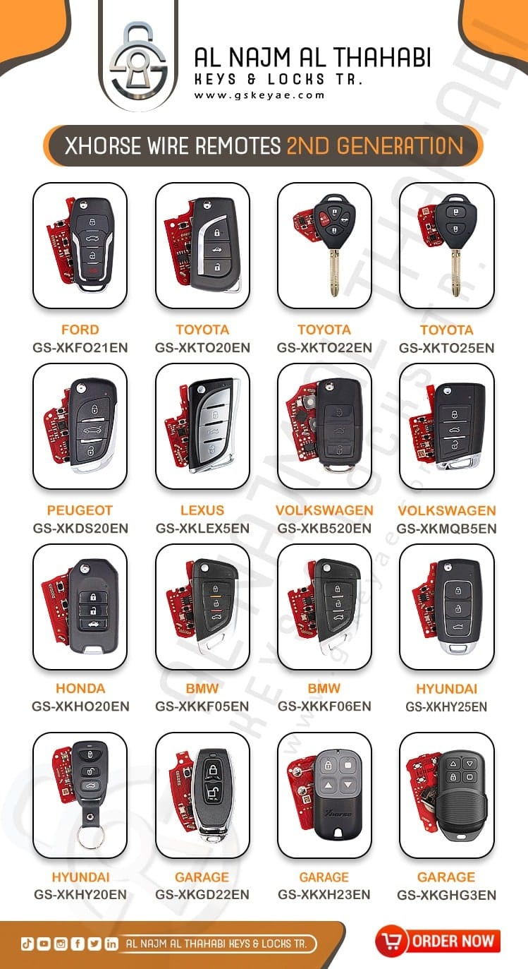 Xhorse Wire Remotes 2nd Generation
