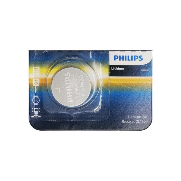Philips CR1620 3V Lithium Button Cell Battery | 1 Pack (1)