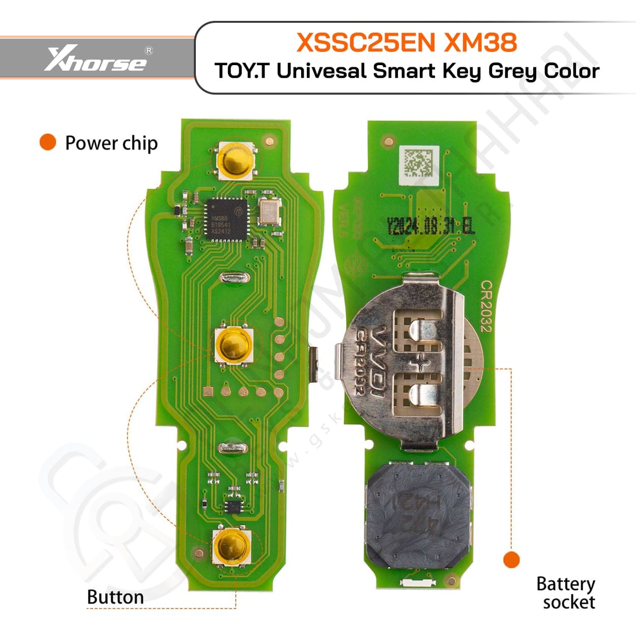 Xhorse XSSC25EN Universal XM38 TOY.T Smart Remote Key 3 Buttons GRAY Color Super Car Style 2 Xhorse XSSC25EN Universal XM38 TOY.T Smart Remote Key 3 Buttons GRAY Color (2)