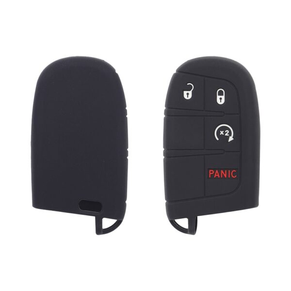Jeep Dodge Smart Remote Key Silicone Cover Case 4-Button w/ Start (1)
