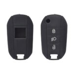 Peugeot Flip Remote Key Silicone Cover Case 3-Button w/ Lights (1)