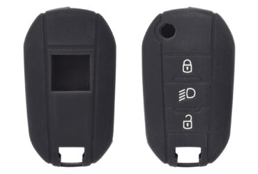Peugeot Flip Remote Key Silicone Cover Case 3-Button w/ Lights (1)