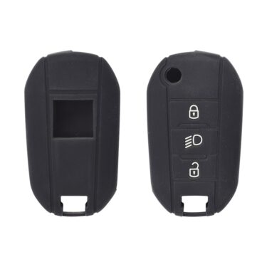 Peugeot Flip Remote Key Silicone Cover Case 3-Button w/ Lights (1)