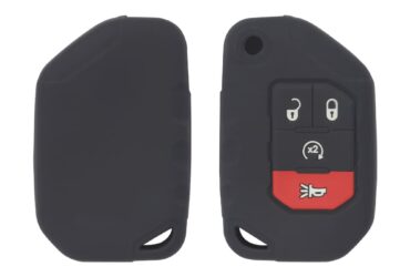 2018-2024 Jeep Wrangler Gladiator Smart Flip Remote Key Silicone Cover Case 4-Button (1)