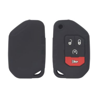 2018-2024 Jeep Wrangler Gladiator Smart Flip Remote Key Silicone Cover Case 4-Button (1)