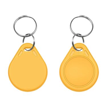RFID KeyFob Tag – 125 kHz Rewritable Proximity T5577 (Yellow)